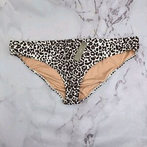 J Crew Swim Bottom 3X Leopard Hipster Bikini Mid Rise Full Coverage BF109